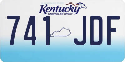 KY license plate 741JDF