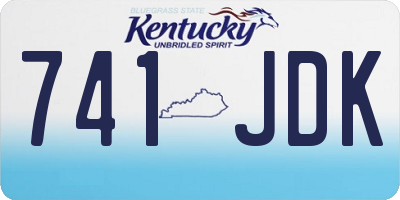 KY license plate 741JDK