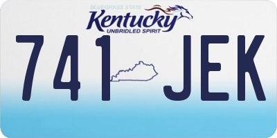 KY license plate 741JEK