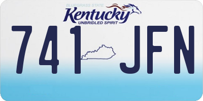 KY license plate 741JFN