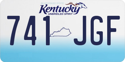 KY license plate 741JGF