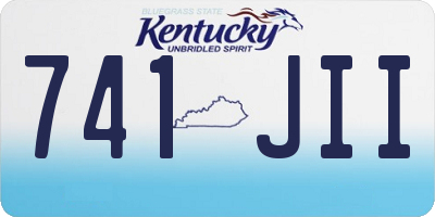 KY license plate 741JII
