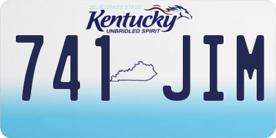 KY license plate 741JIM