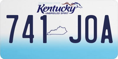 KY license plate 741JOA