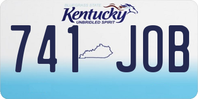 KY license plate 741JOB