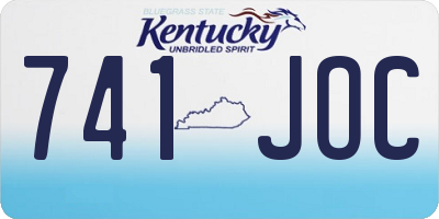 KY license plate 741JOC