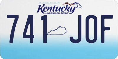 KY license plate 741JOF
