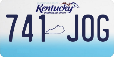 KY license plate 741JOG