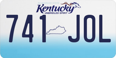 KY license plate 741JOL