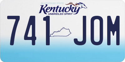 KY license plate 741JOM