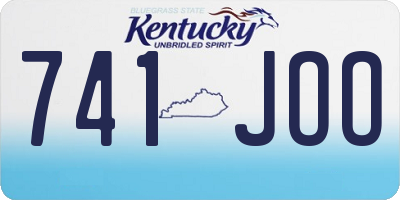 KY license plate 741JOO