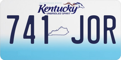 KY license plate 741JOR