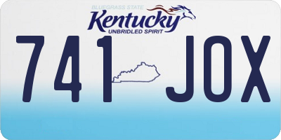 KY license plate 741JOX