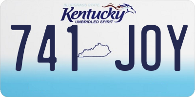 KY license plate 741JOY