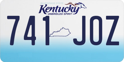 KY license plate 741JOZ