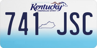 KY license plate 741JSC