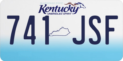 KY license plate 741JSF