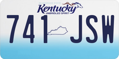 KY license plate 741JSW