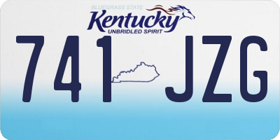 KY license plate 741JZG