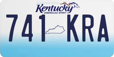KY license plate 741KRA