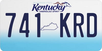 KY license plate 741KRD