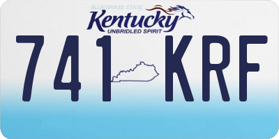 KY license plate 741KRF