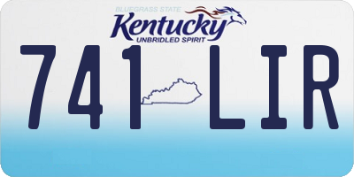 KY license plate 741LIR