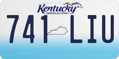 KY license plate 741LIU