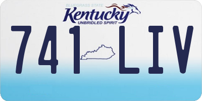 KY license plate 741LIV