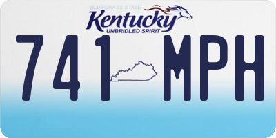 KY license plate 741MPH