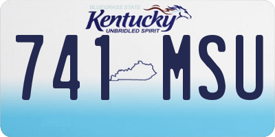 KY license plate 741MSU
