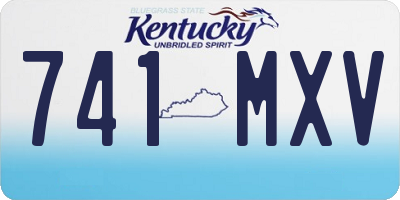 KY license plate 741MXV