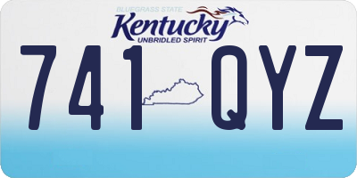 KY license plate 741QYZ