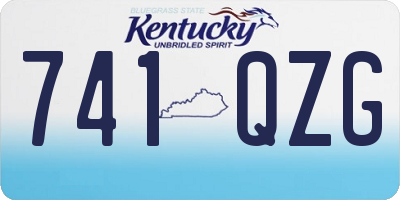 KY license plate 741QZG