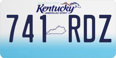 KY license plate 741RDZ