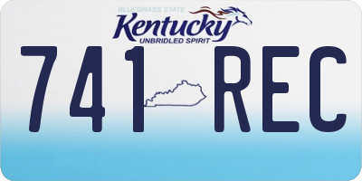KY license plate 741REC