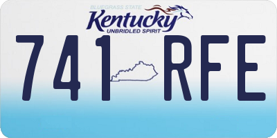 KY license plate 741RFE