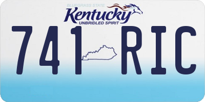 KY license plate 741RIC