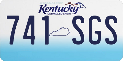KY license plate 741SGS