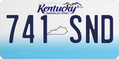 KY license plate 741SND
