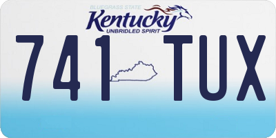 KY license plate 741TUX