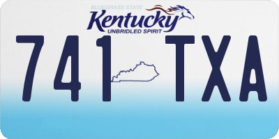 KY license plate 741TXA