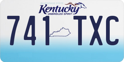 KY license plate 741TXC