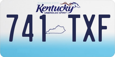 KY license plate 741TXF
