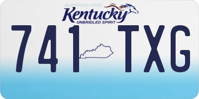 KY license plate 741TXG