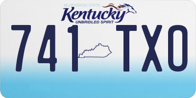 KY license plate 741TXO