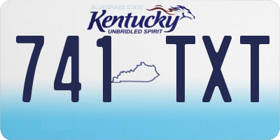 KY license plate 741TXT