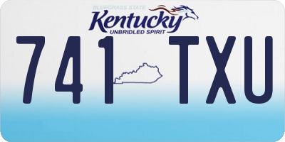 KY license plate 741TXU