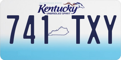 KY license plate 741TXY