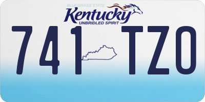 KY license plate 741TZO